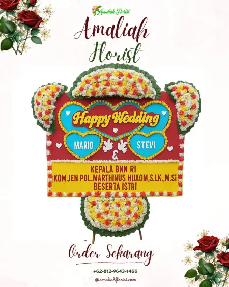 Papan Bunga Pernikahan Perreng